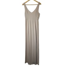 Show Me Your Mumu Jenn Maxi Bridesmaids Dress Soft Beige Chiffon Women's Medium