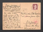 Germany 1944 Censor Nazi Card To France. 15pf Hitler Head Stamp.