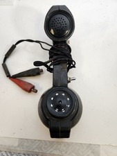 Vintage Beco Linemans Rotary Dial Telephone Test Set Headset with clips Untested