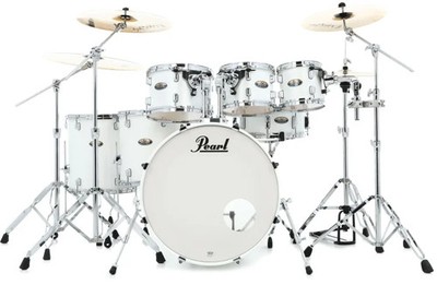 Pearl Decade Maple 7-piece Shell Pack - 22'' Kick - White Satin Pearl