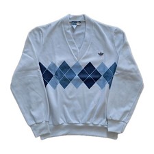 adidas Ventex Ivan Lendl 1983 Argyle Vintage Sweatshirt L Ventex Made in France