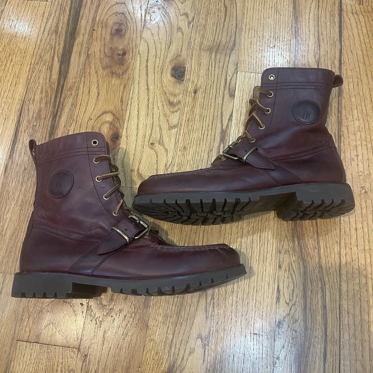 Polo Ralph Lauren Men’s Boots Size 9 D Ridgemoor Black Leather Red Trim Leather boots Polo Ralph Lauren Black size 7.5 US in Leather  main image 2