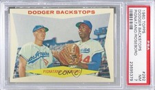 1960 Topps Dodger Backstops ( ) Joe Pignatano John Roseboro #292 PSA 7 2d2