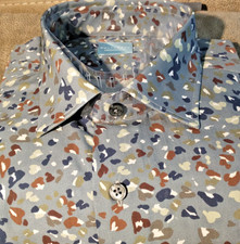 NWT CULTURATA men's Size M Long Sleeve Button Down Shirt Abstract Shapes Conte