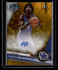2023-24 Bowman University Chrome Aaron Bradshaw Prospects Autographs Gold #/50