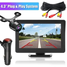 Backup Camera Car Rear View HD Parking System Night Vision 4.3" Reverse Monitor