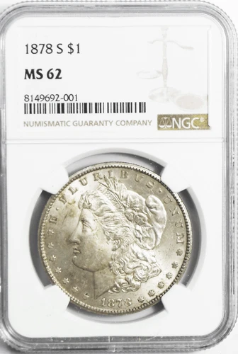 1878 S $1 Morgan Silver Dollar MS62 NGC San Francisco Uncirculated VAM 28