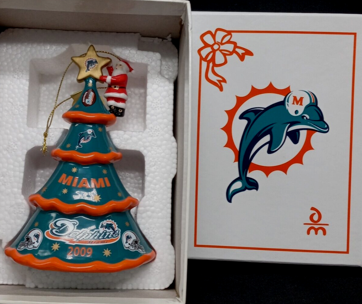 Danbury Mint Miami Dolphins Christmas Tree Ornament 2009 eBay