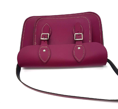 Bolso Bandolera Cuero Satchel Co Reino Unido Rosa Oscuro - Imagen 5 de 11