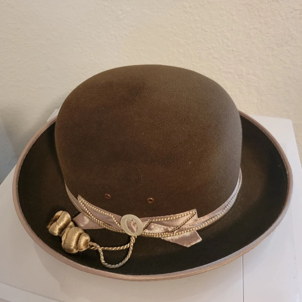 Sombrero Bowler Borsalino Calidad Superior De Colección Nuevo Foto 3 de 4
