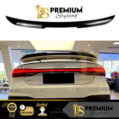 Audi A7 S7 RS7 Glanz Schwarz Heck Kofferraum Spoiler Lippe Flügel Body Kit 2018+