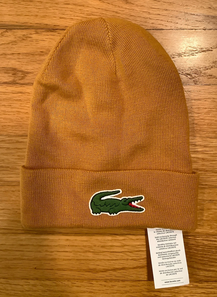 Lacoste Big Winter Hat Skull Orange Beanie Wool/Acrylic One Size | eBay