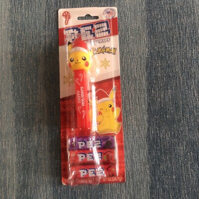 POKEMON ~ Christmas Pez Dispenser ~Pikachu [Pokemon Holiday Backer Card]  2024