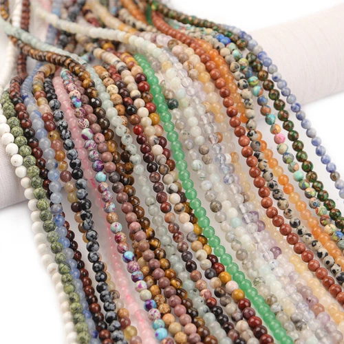 Wholesale 900pcs/Lot Mix Natural Gemstone Round Spacer Loose Beads 4mm DIY
