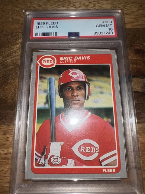 1985 Fleer Eric Davis Rookie RC #533 - PSA 10 MINT - Reds