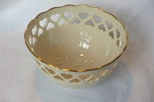 Lenox Pierced Heart Bowl Dish 24kt Gold Made in USA