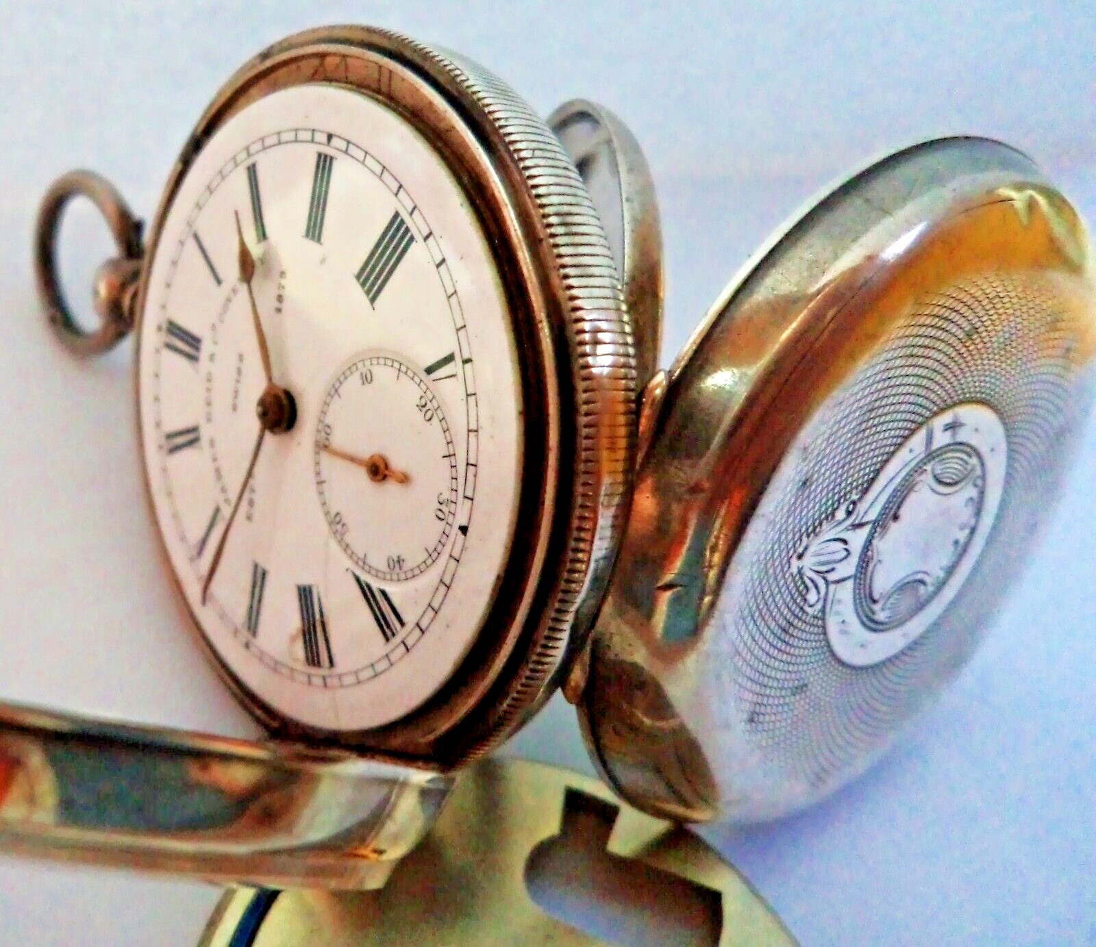 ANTIQUE VICTORIAN GENTEL 1900  SOLID SILVER POCKE… - image 15