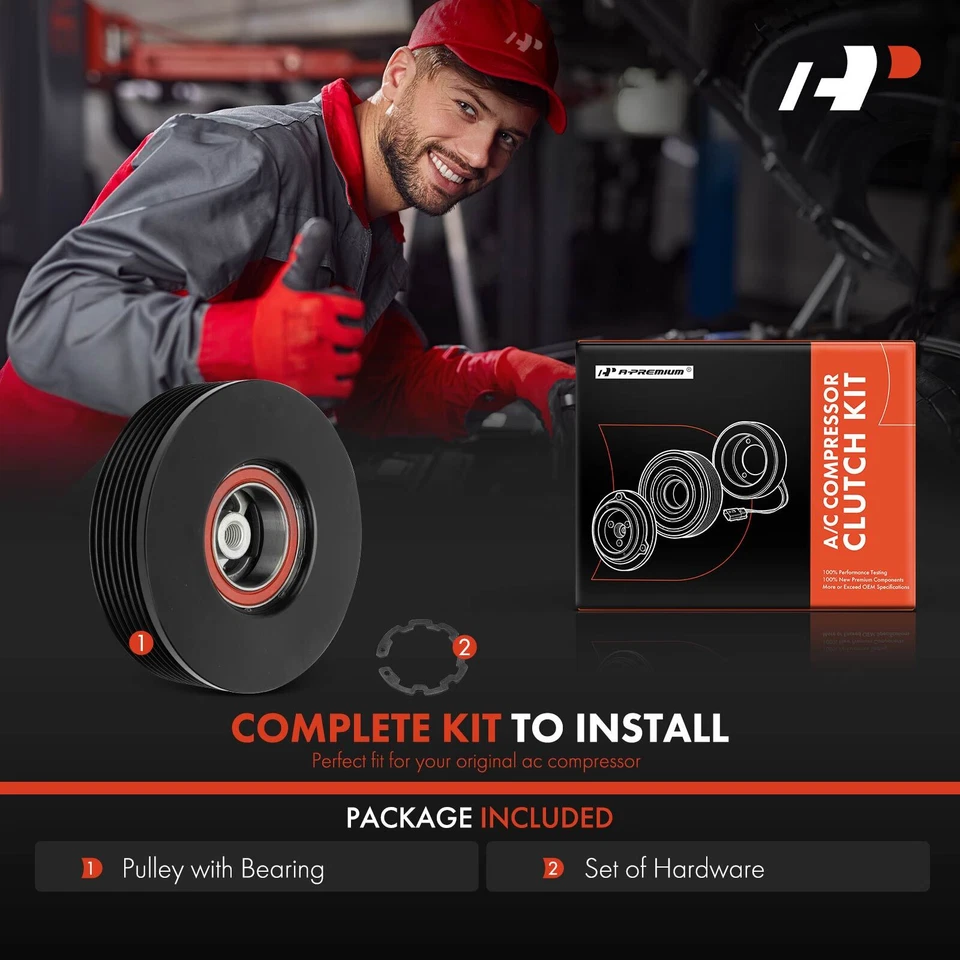 A/C Compressor Clutch Kit for BMW 535i 2008-2010 535i xDrive 2009 2010 535i GT - Image 2 of 4