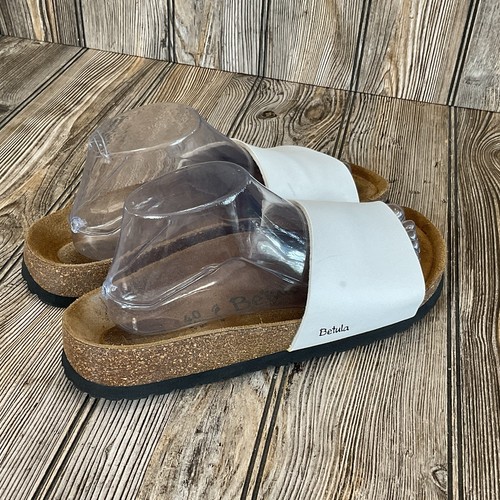 Sandalias Betula para mujer reggae blancas Birkenstock talla 40-9N plantilla suave EE. UU. - Imagen 11 de 19