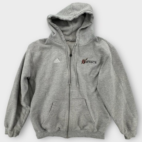 VINTAGE San Diego State Aztecs Sweatshirt Mens XL Adidas Gray Zip Up Hoodie NCAA