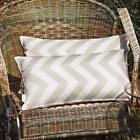 (2)Decor Outdoor Waterproof Throw Pillow Covers Wave Pattern Pillowcases 12x20In