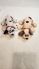 VINTAGE Lot of 2 small Tonka Pound Puppies Plush Dogs Stuffed Animals 1985