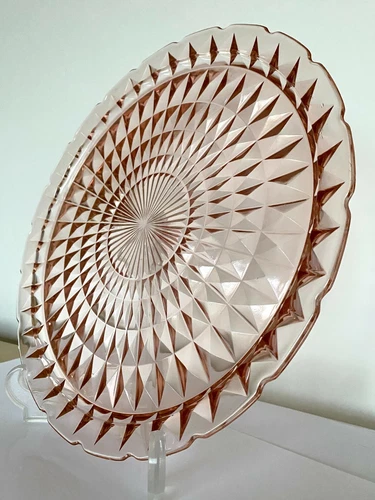 Vintage Anchor Hocking Pink Glass 14" Platter