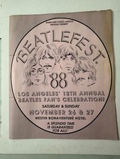 BEATLEFEST Official 12th Annual LA CATALOG + Tic Stub Rare -  1988!