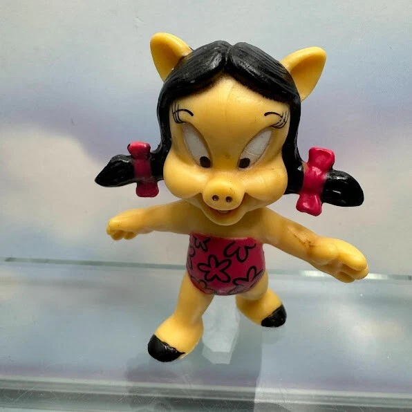 Boneco de PVC 1991 McDonald's Looney Tunes Super Heroes Petúnia (3) pacote - Imagem 3 de 4