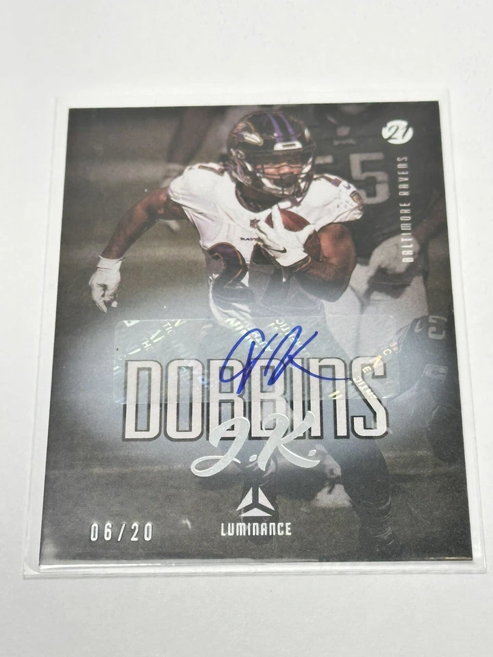 2021 Panini Luminance J.K. Dobbins Black 6/20 Sticker Auto Ravens Chargers 🔥🔥 - Image 4 of 4