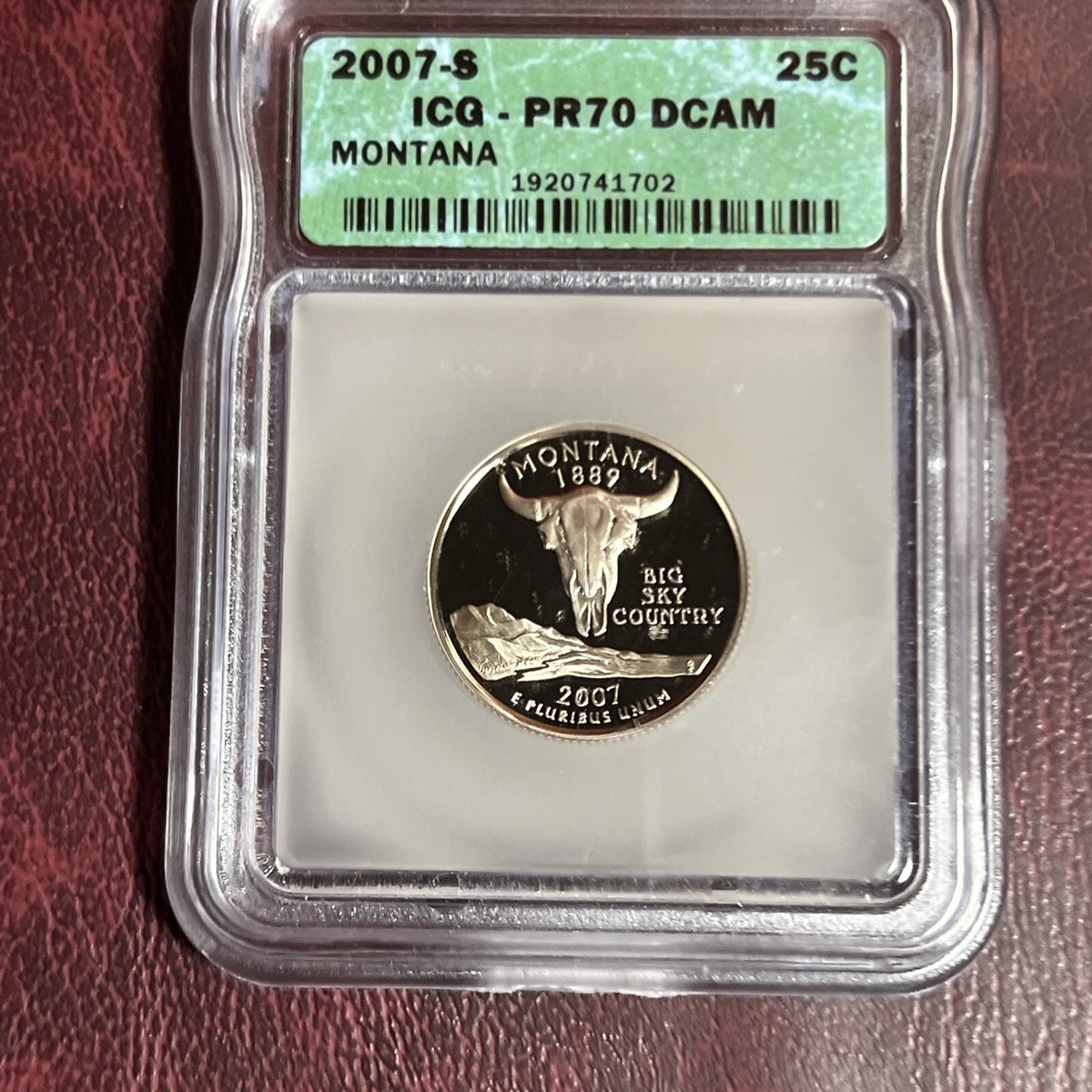 Perfect Coin! 2007S ICG Proof 70 DCAM Montana State Qtr CQ16 | eBay