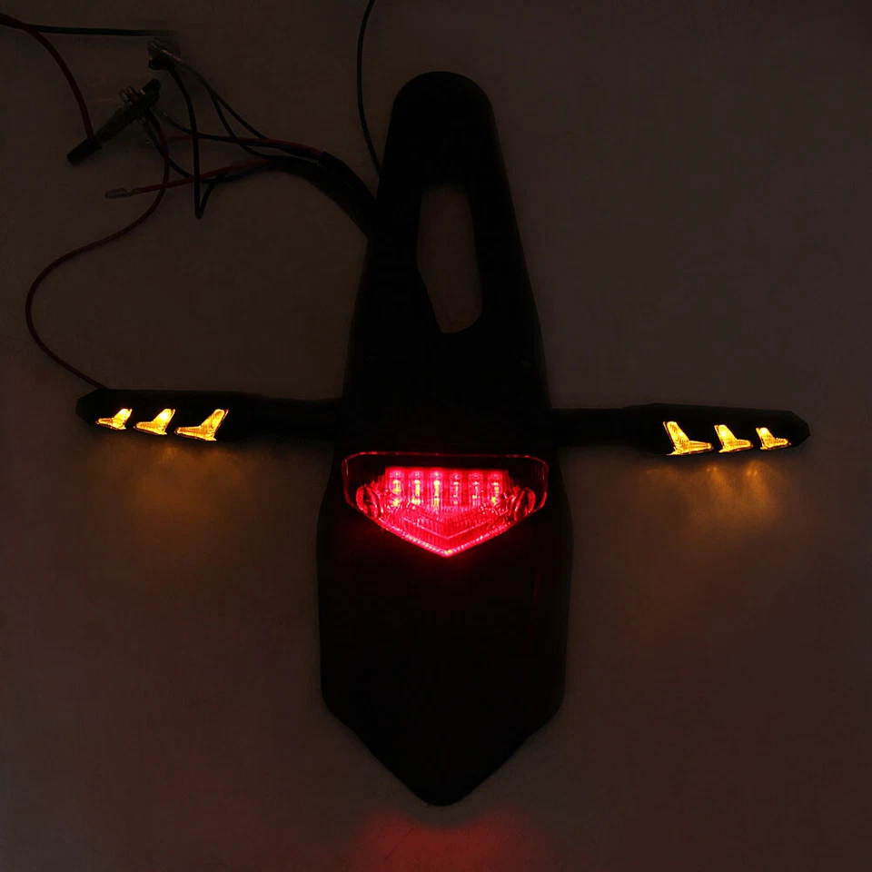 Motorcycle Dirt Bike Off Road Rear Brake Tail Light Turn Signal Kit Universal - Image 2 of 4