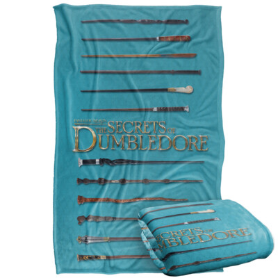 Fantastic Beasts The Secrets of Dumbledore Wands Silky Touch Throw Blanket