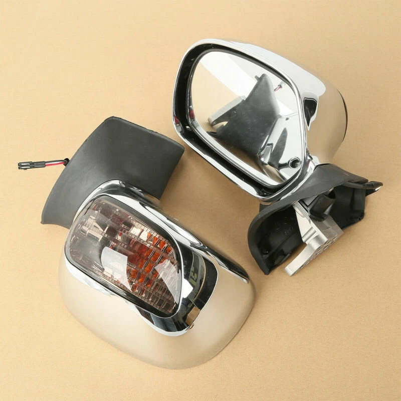 Rearview Mirrors W/ Turn Signals Smoke Lens Fit For Honda Goldwing 1800 01-17 16 - Изображение 3 из 4