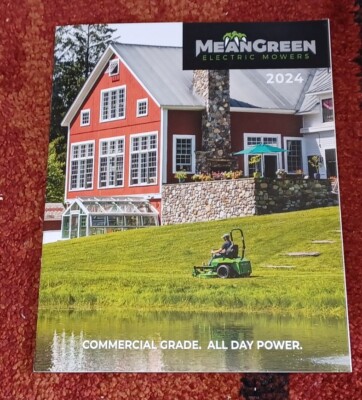 New MEAN GREEN 2024 DEALER CATALOG BOOKLET ELECTRIC LAWN MOWERS COMMERCIAL GRADE