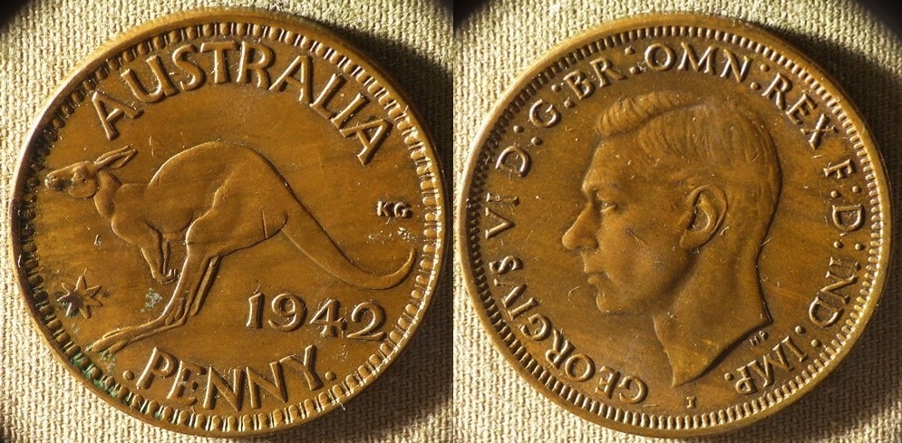 Australia : 1942(b)J 1 Penny AU #36 IR8139 | eBay