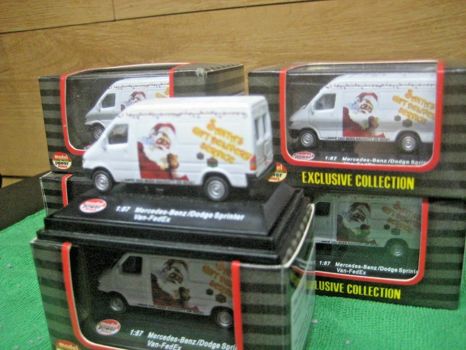 Model Power  HO " MINIS" MERCEDES-BENZ  VAN  #19401-6 SANTA'S VAN CHRISTMAS VAN - Image 3 of 3