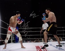 Ken Shamrock & Kazushi Sakuraba Signed UFC 16x20 Photo BAS COA Pride FC 30 2005