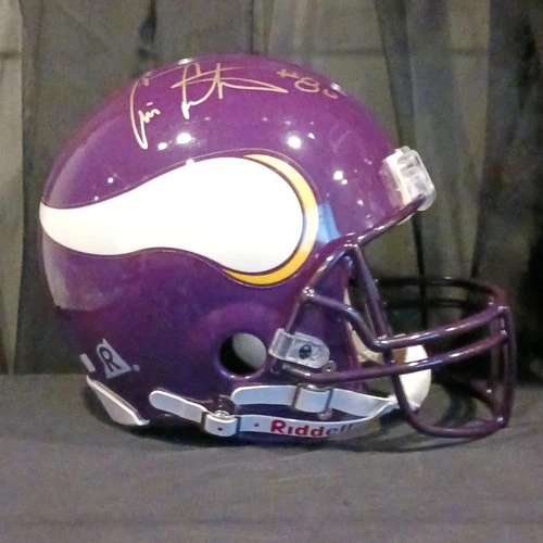 Minnesota Vikings Chris Carter Signed Helmet Tracercode Autograph Original