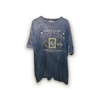Vintage Colorado Rockies Nutmeg Mills 90s Embroidered Special Edition T Shirt XL