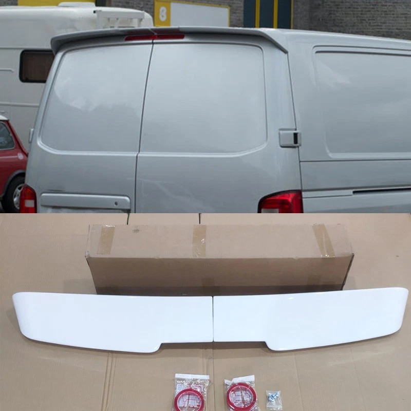NEWSTART*2020 FOR VW TRANSPORTER T5/T5.1/T6 PAINTED REAR TWIN BARN DOOR ROOF LIP SPOILER WHITE