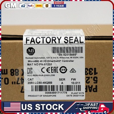 ALLEN BRADLEY 2080-LC50-48QBB Micro850 EtherNet/IP Controller US Free Tax