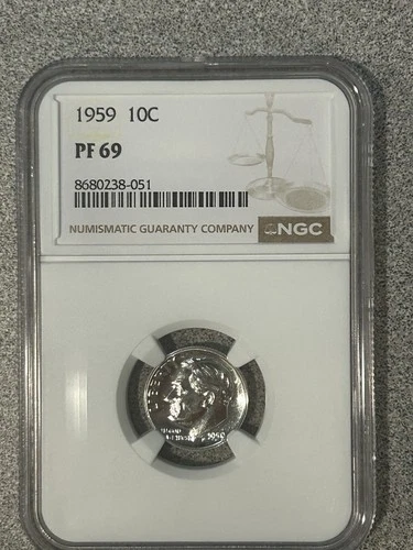 1959-P Roosevelt Dime Proof — photo from another recent sale