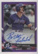 2018 Bowman Chrome Prospect Purple Refractor /250 Brett Cumberland Auto uk2