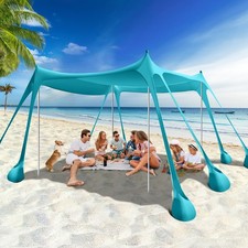 New Best Rhino Valley Beach Tent, 10 x FT Shade UPF50+ Protection, Canopy with 8