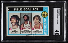 1974 Topps Bob McAdoo Kareem Abdul-Jabbar Rudy Tomjanovich #146 SGC 4 HOF 19nq