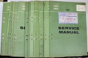 Original 1964 Volvo P120 Plus Lot of 13 Service Manual Booklets