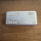 RARE VINTAGE Tri-State Refining OLD POURED BAR 10.38 toz .999 Silver Bar TSRC