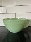 Fire King Jadeite Handled Mixing Bowl 10" x 7  1/2" Pour Spout Mid-Century