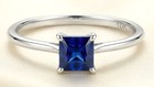 GENUINE 0.92 Cts BLUE SAPPHIRE RING SOLID 10K WHITE GOLD- Free Appraisal Service — photo 1